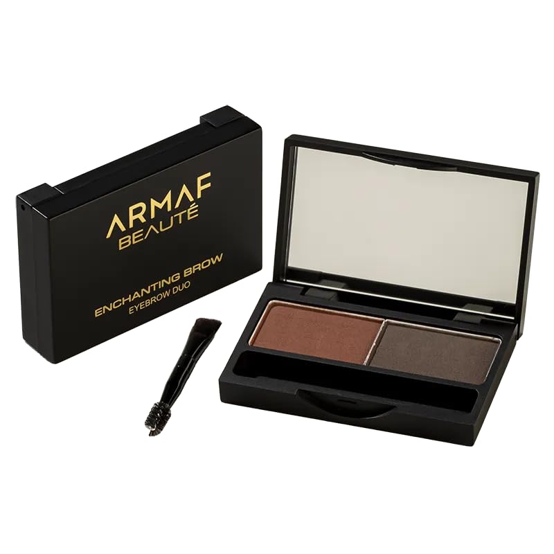 Armaf Beauté Enchanting Brow Eyebrow Duo - Dual Tone Eyebrow Powder Kit for Easy Application, Natural Look, Brow Powder | Expresso - Image 7