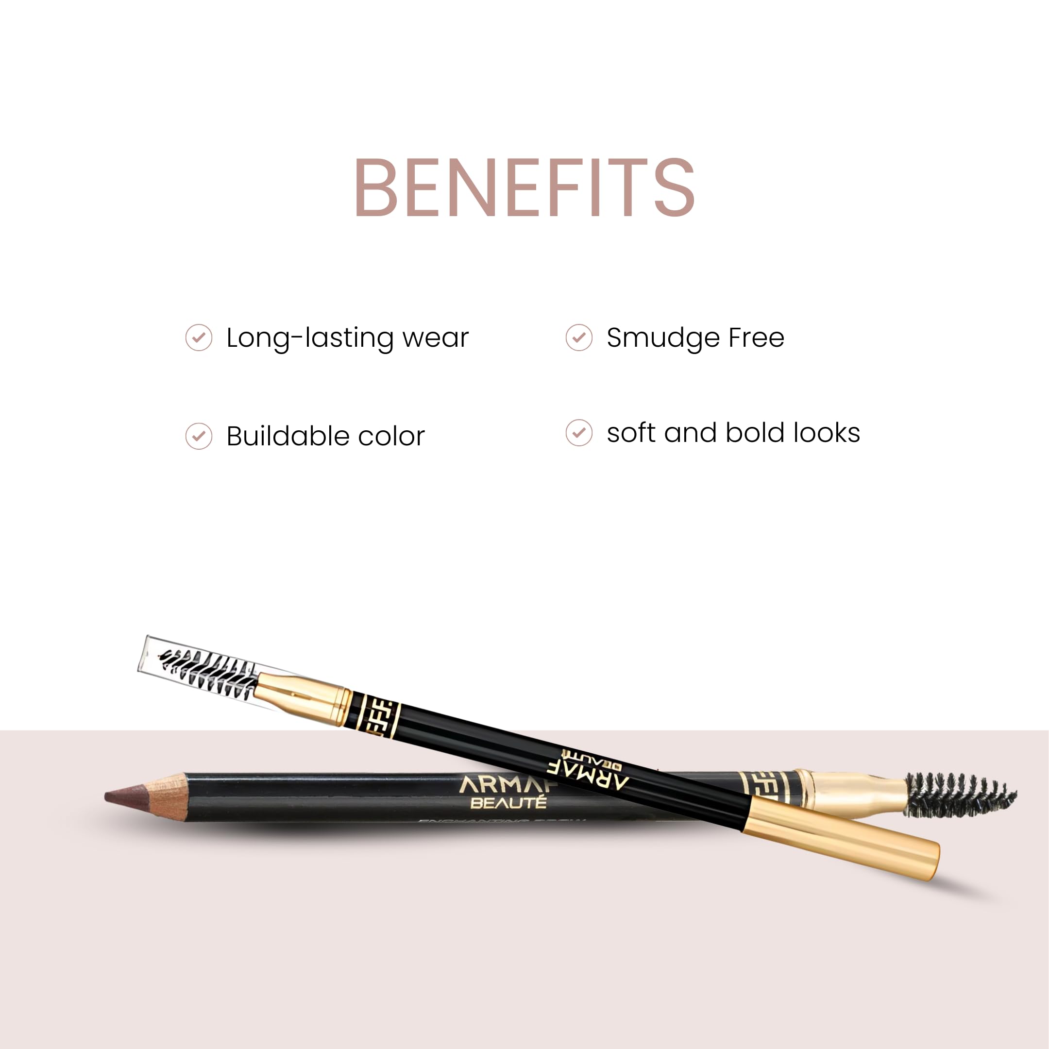 Armaf Beauté Enchanting Brow: Eyebrow Pencil | Natural Look, Easy Application, Waterproof - Dark Brown - Image 3