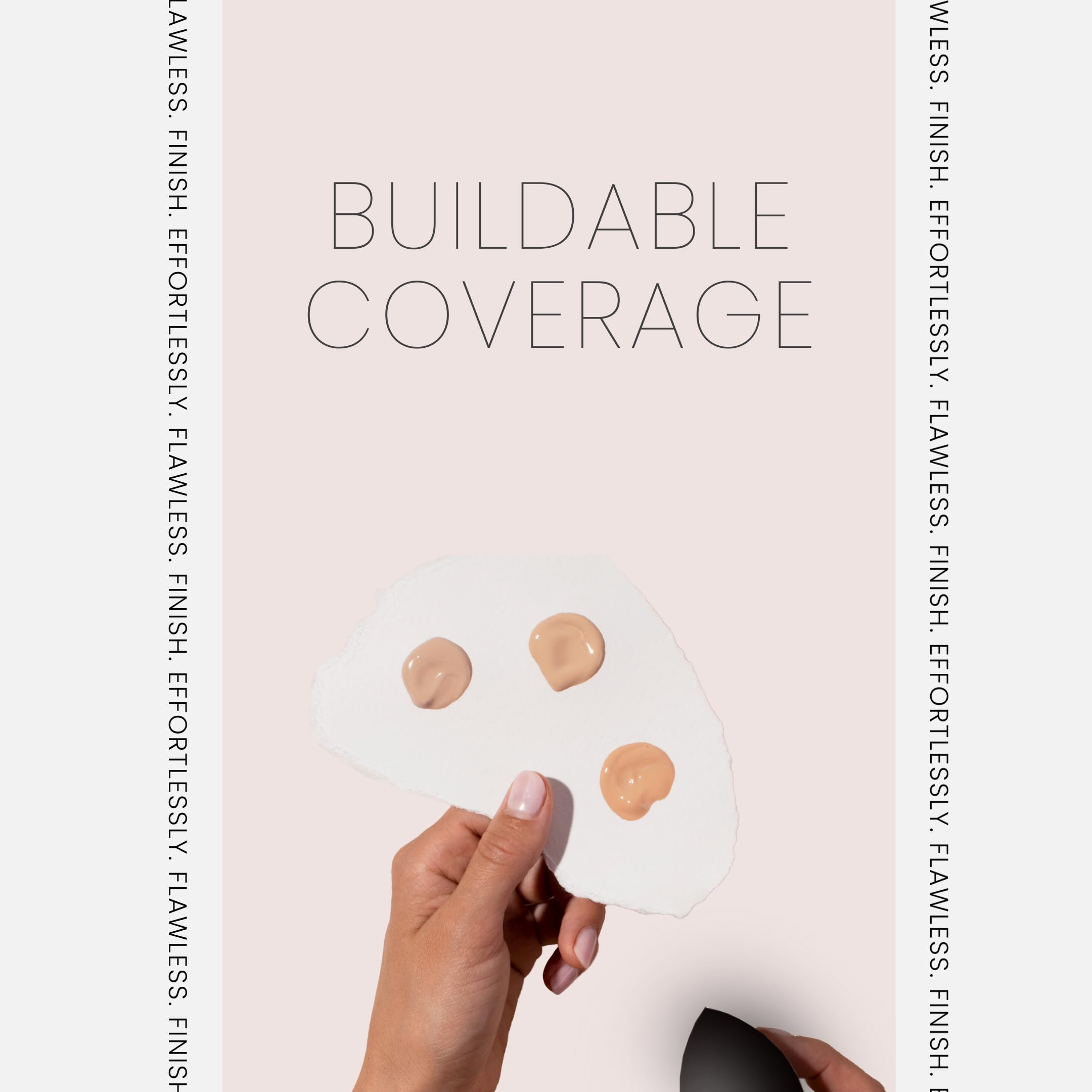 Armaf Beauté Makeup Blender Sponge - Ultra-Soft, Latex-Free, Washable & Reusable for Seamless, Airbrush Finish - for Foundation, Concealer, Powder & Skincare - 1 Count, Black - Image 7