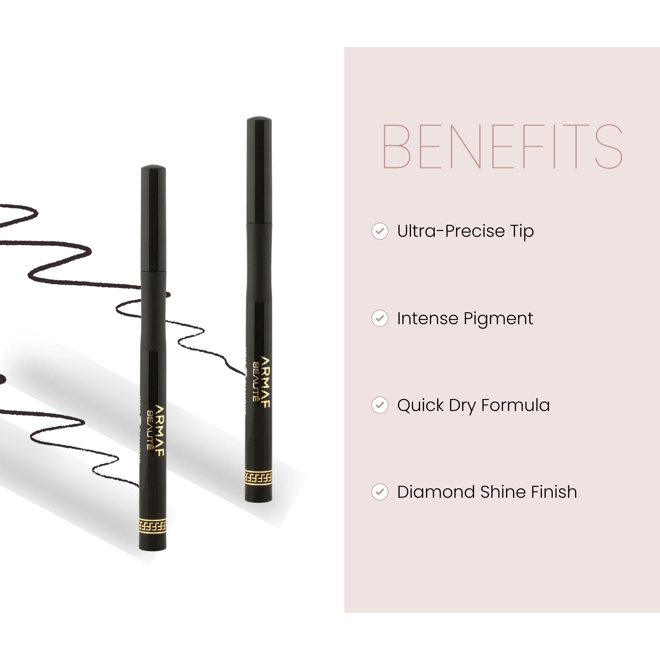 Armaf Beauté Noir Diamond Liquid Eyeliner Pen - Intense Black, Long Lasting Eye Liner, 1 Count (Pack of 1) - Image 5