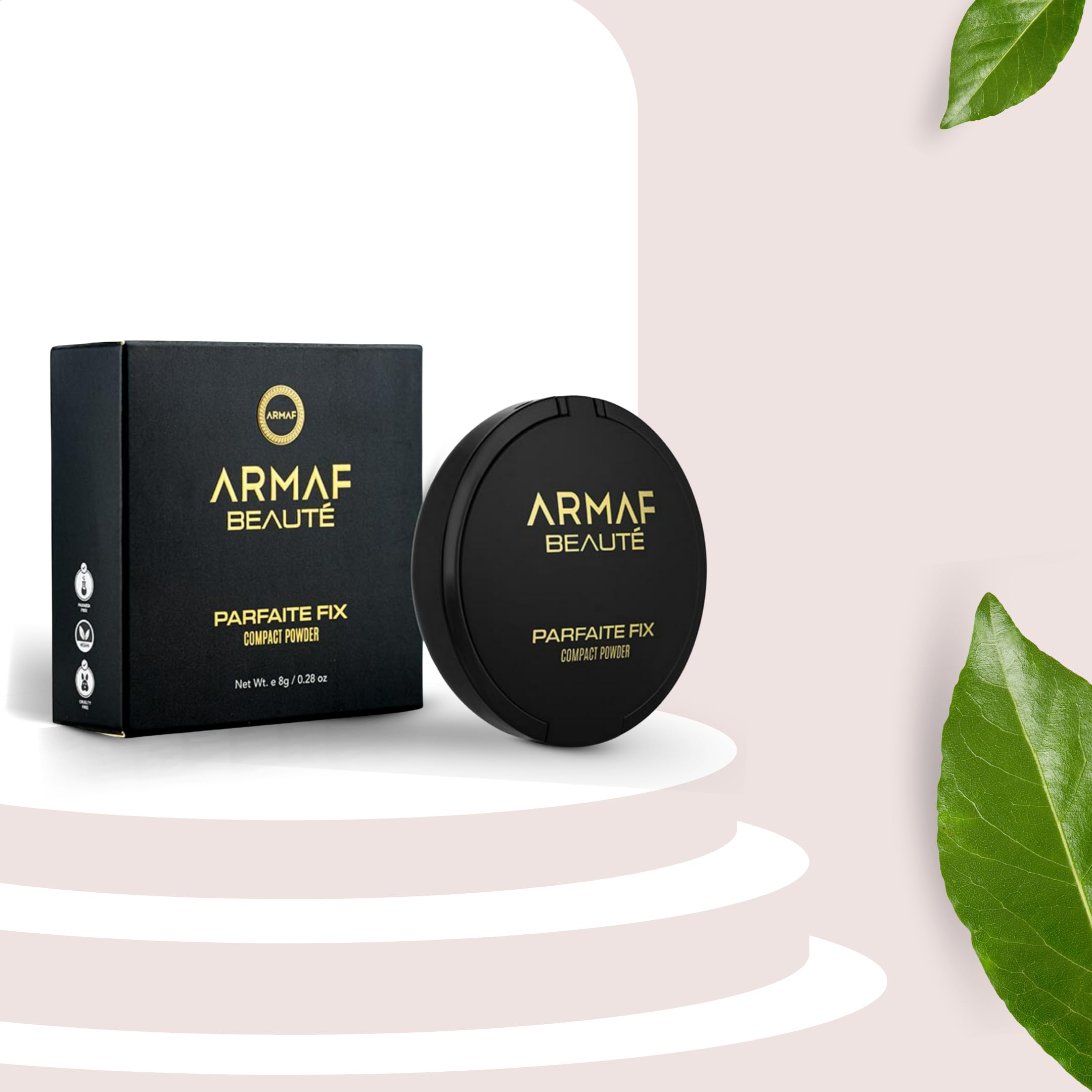 Armaf Beauté Parfaite Fix - Compact, Pressed Powder, Ultra Fine Powder, Blur Imperfections, 6 Shades To Choose | Mocha - Image 5