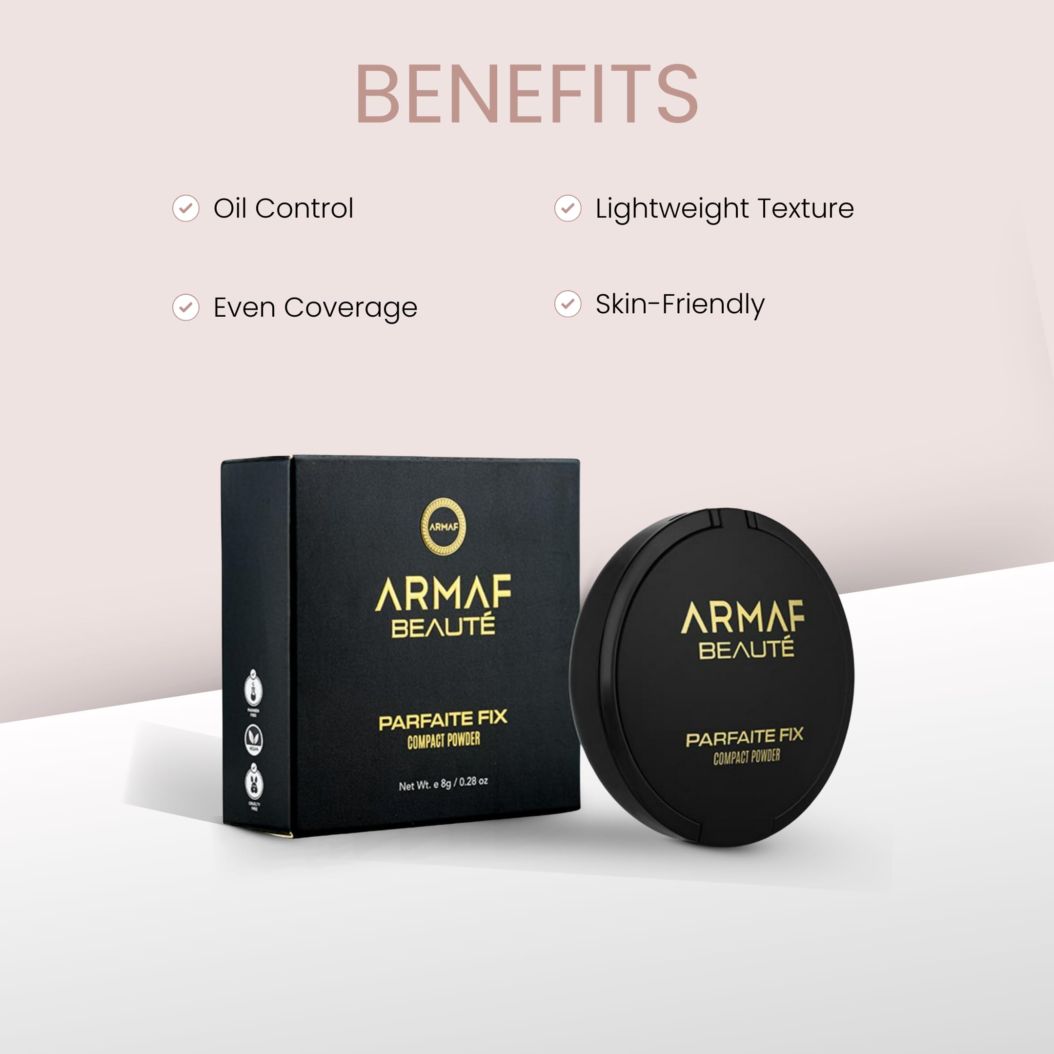 Armaf Beauté Parfaite Fix - Compact, Pressed Powder, Ultra Fine Powder, Blur Imperfections, 6 Shades To Choose | Mocha - Image 6