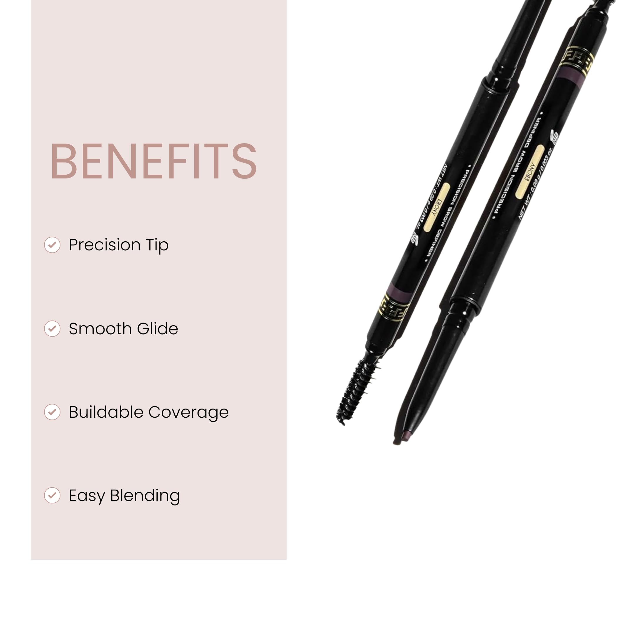 Armaf Beauté Precision Brow Definer - Eyebrow Pencil, Easy To Blend, Natural finish, Longwear | Brown - Image 4