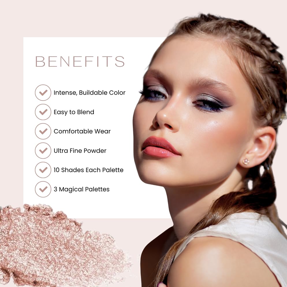 Armaf Beauté Shadow Palette: 10-In-1 Eyeshadow Palette Makeup, 10 Beautiful Shades In Each Eye Shadow Palette | Glam, OhSoGlam - Image 4