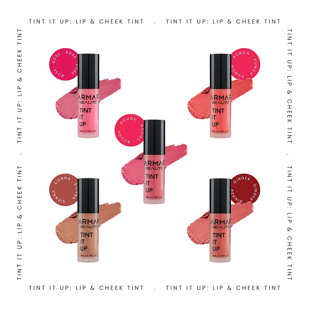 Armaf Beauté Tint It Up: Lip & Cheek Tint | Blush For Cheeks, Long Lasting, Highly Pigmented, Intense Color | Non Sticky | Apple Blossom, 5ml/0.16 fl.oz, Sienna - Image 5